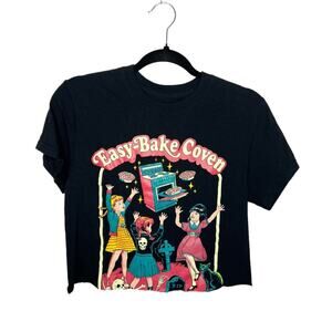 CREEPY CO / easy bake coven dark humor cropped graphic tee / S